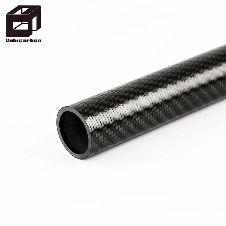 3k Twill Glossy Round Tubing Carbon Fiber Tube