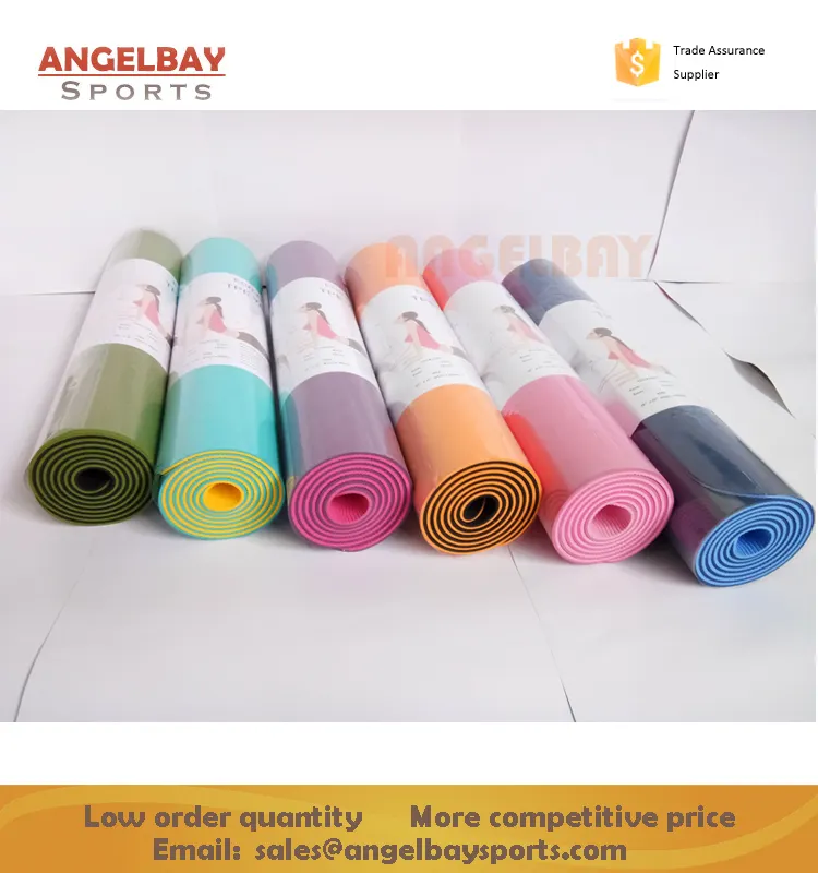 Wholesale 0.6mm Premium Non slip Two layer TPE yoga mat