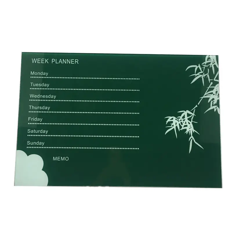 Office Supplies Tempered Glass Weekly Planned Writing Board