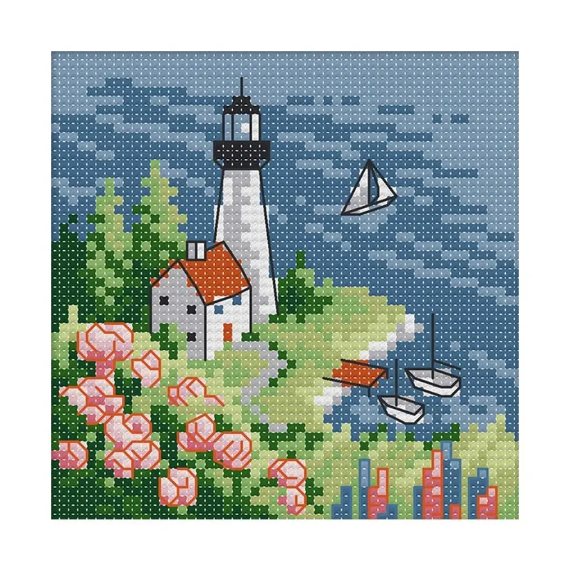 NKF Lighthouse(3) cross stitch set 11CT 14CT diy cross stitch pattern beginner's embroidery craft