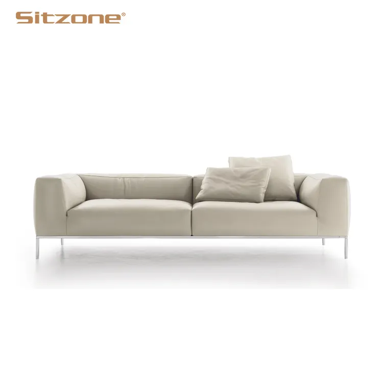 modern design soft fabric cover 3 seaters office sofa