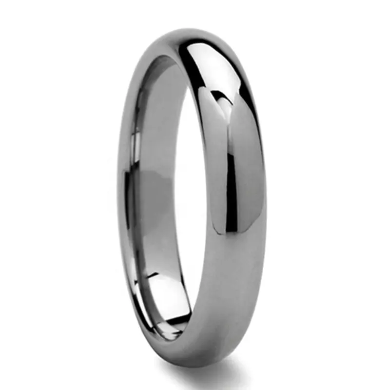 Unisex Classic 2mm 4mm 6mm 8mm 12mm Domed Steel Plain Tungsten Carbide Ring for Men Women