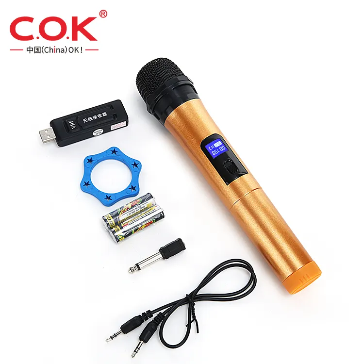 compact handheld mobile phone and pc recording two usb microphone wireless vhf gold single kit with reporter mike