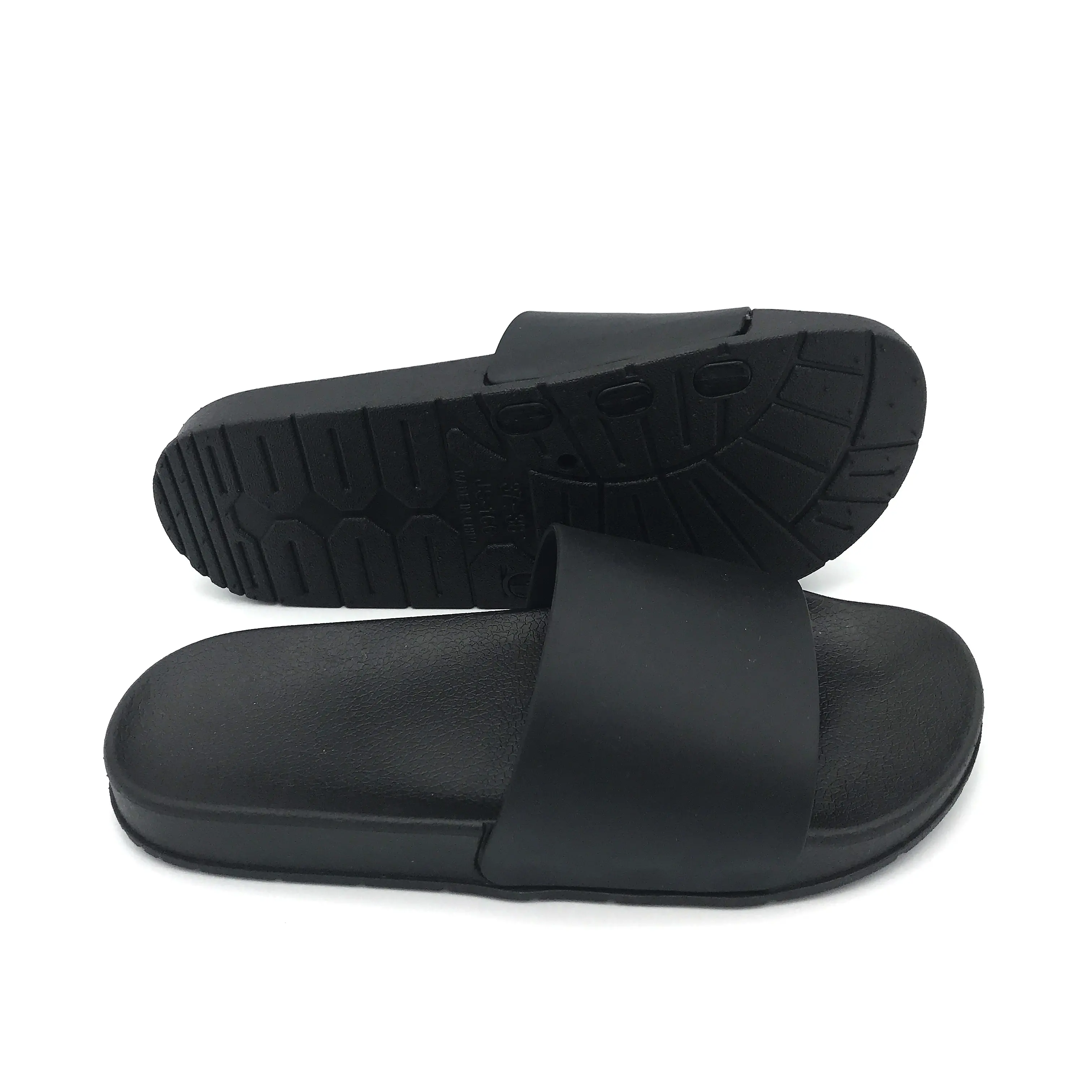 2018 custom printed sandals New Design All Black logo PCU Slide Slipper Sandals for men plain promotion flip flop whole slaes