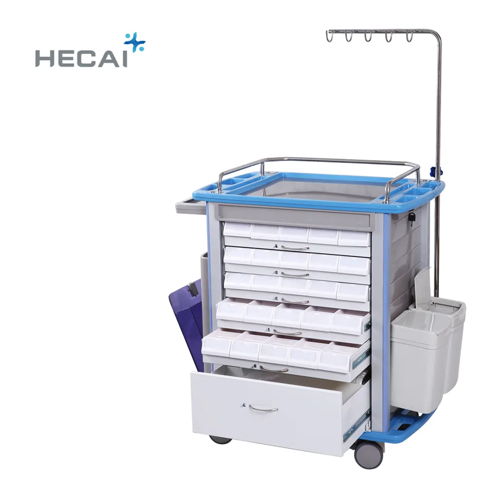 Hospital Emergency Trolley Trolley LS-850M Cheap Price ABS Plastic Hospital Medical Emergency Trolley