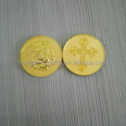 Professional Custom made plastic cheap antique fake gold coin