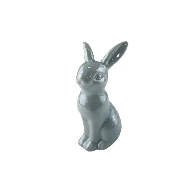 Керамические дешевые миниатюры синий кролик фигурка животных
