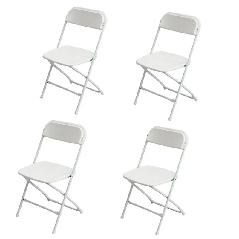 Коммерческое качество, белые пластиковые складные стулья для помещений и улицы, стулья для банкетов, свадебных вечеринок
