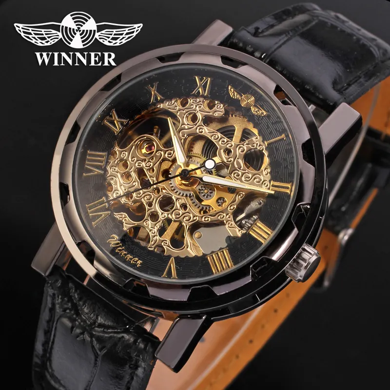 Мужские часы T-winner механический скелет Китай завод Relojes Hombre дешево