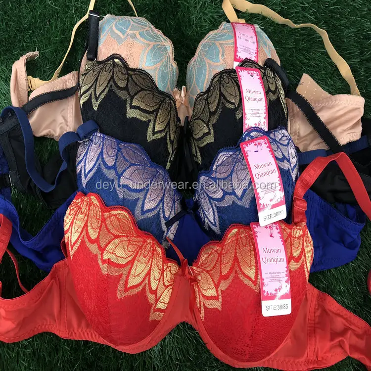 0.6 Dollars ZD009 Wholesale ready embroidery cheap ladies bra, sexy bra, women bra