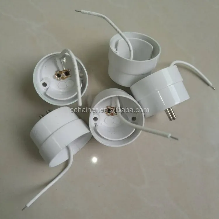 T8 round plastic fluorescent lamp end cap with T5 pins g13 lamp holder for T8 tube