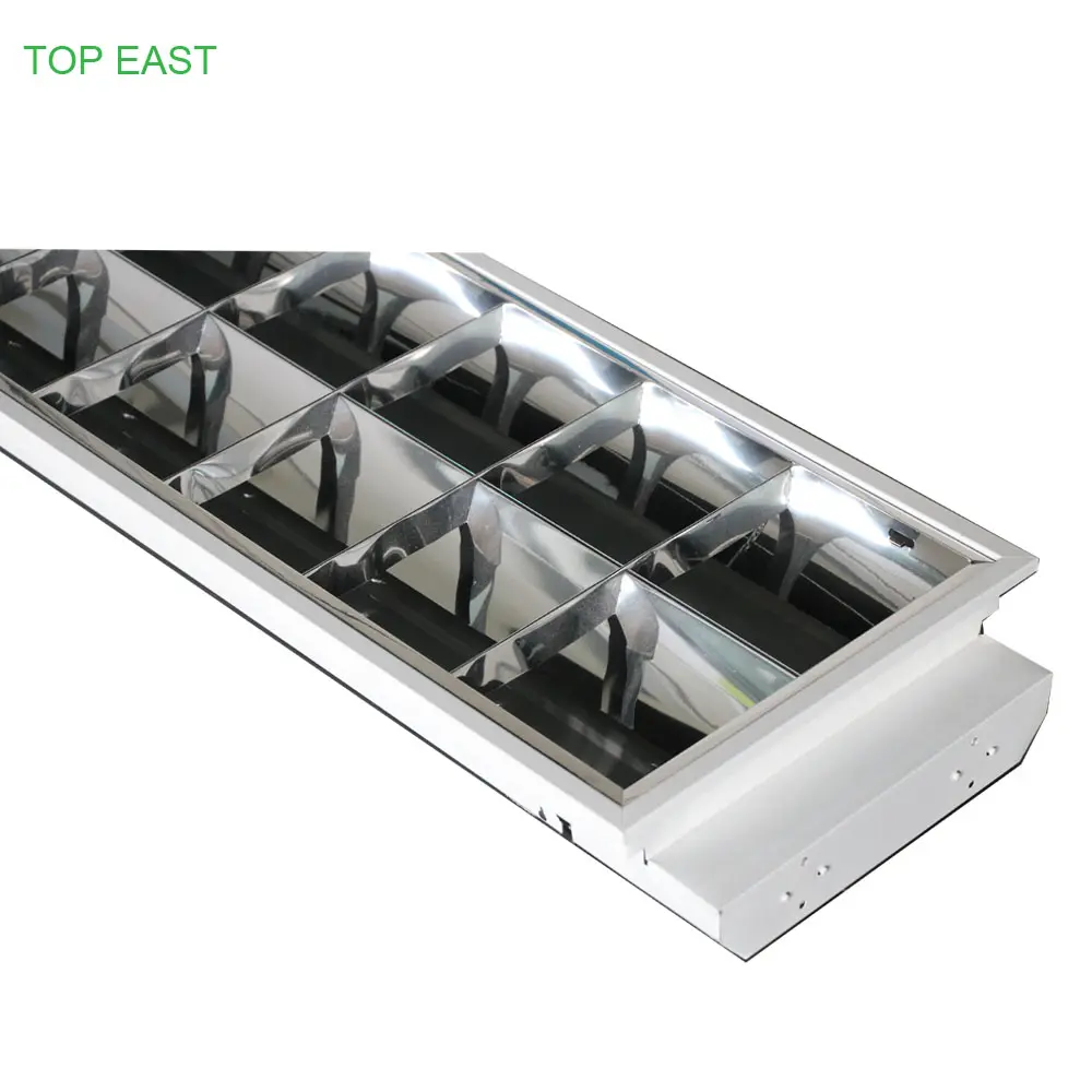 2021 surface amount 2*18w led grille light fixture with 4 ft led tubes