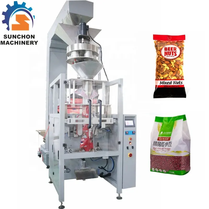 Dosing by Volumetric Cup Filler, Stainless Steel, Salt Sugar Rice Granule Food Packing Machine