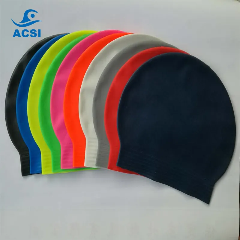 Customized Logo Printed Latex Swimming Cap Latex Swim Cap Latex Swimming Hat