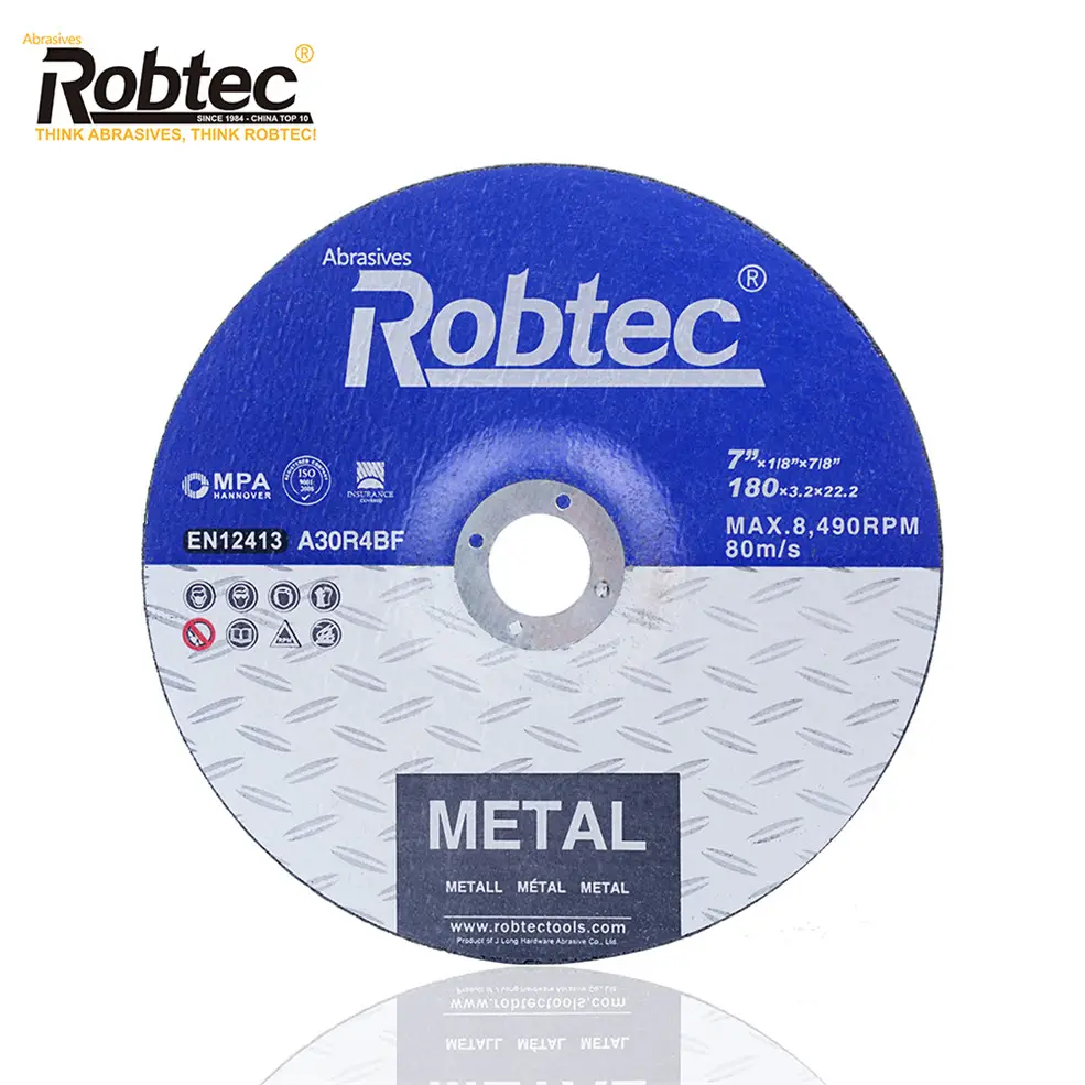 Robtec 7 "180x3,2x22,2 мм Высококачественный абразивный диск из нержавеющей стали плоской формы T41