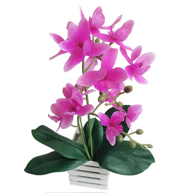 Внутренние реалистичные латексные Искусственные цветы IFG в горшке, орхидеи Дендробиум