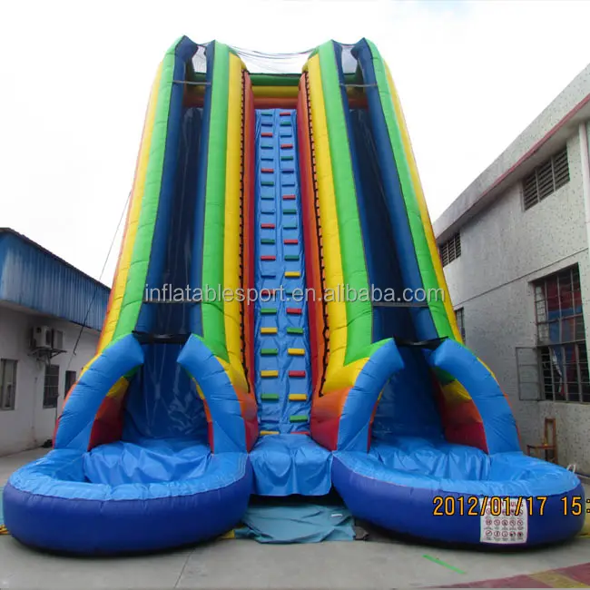 Best quality two pools inflatable water slide