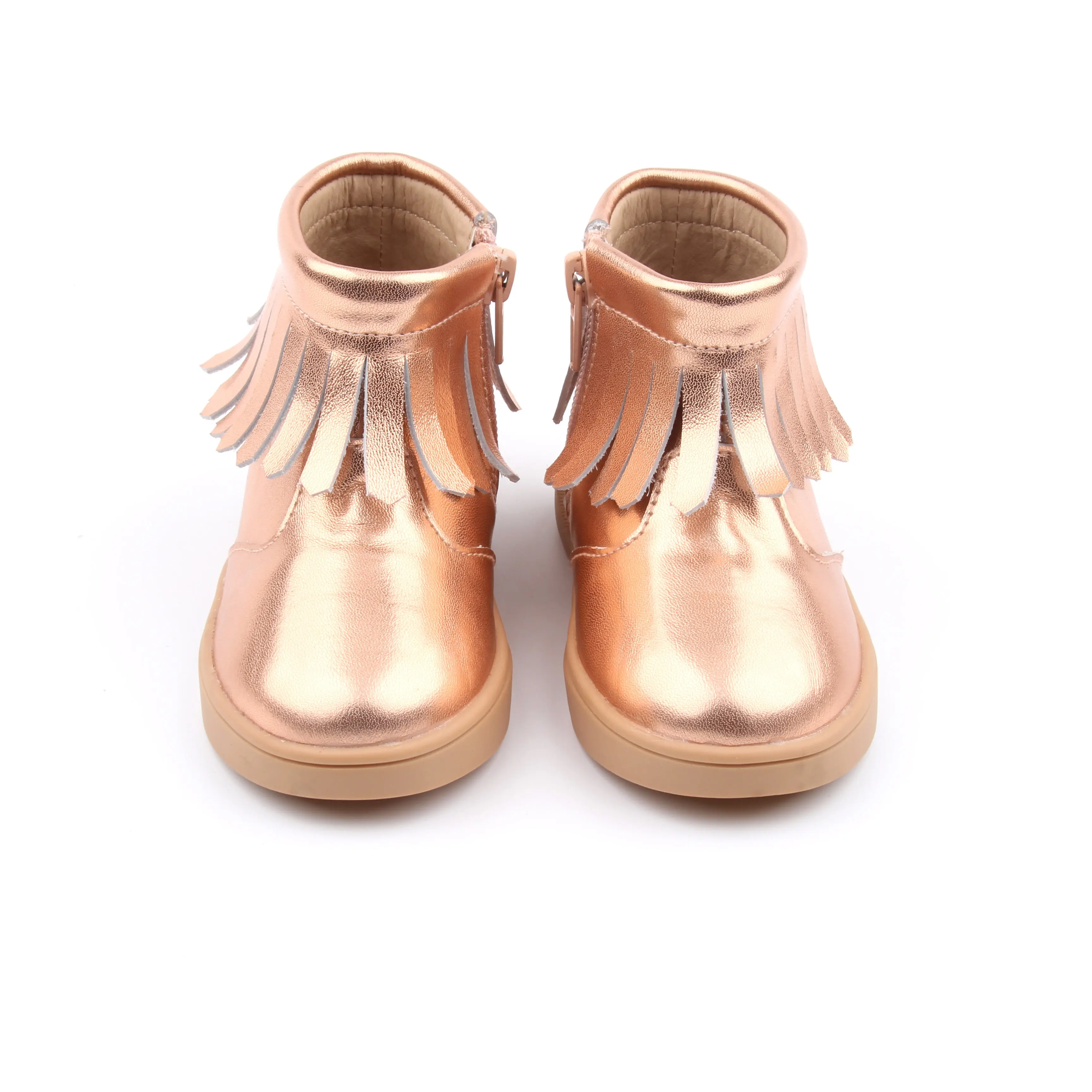 Hot On Sale Outdoor Boot TPR Outsole Kids Rose Gold Leather Child Boot