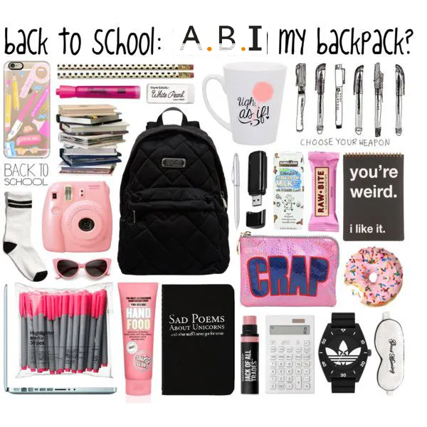 OEM Custom design fashion girl  back to school bag  stationery set