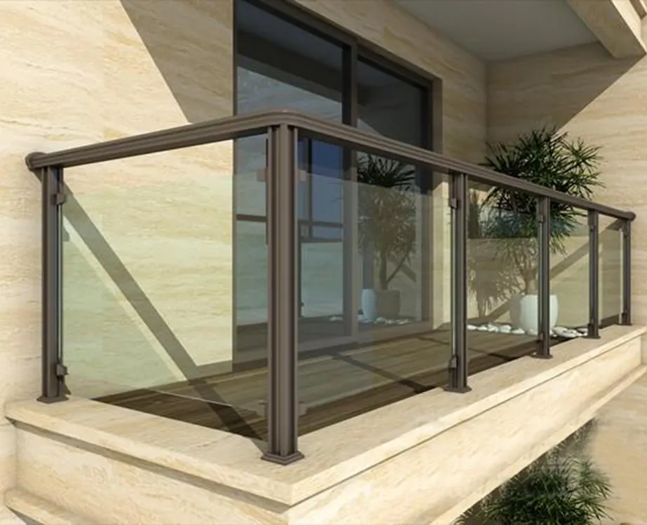 Балконные/палубные/лестничные сборные алюминиевые перила алюминиевые стеклянные перила