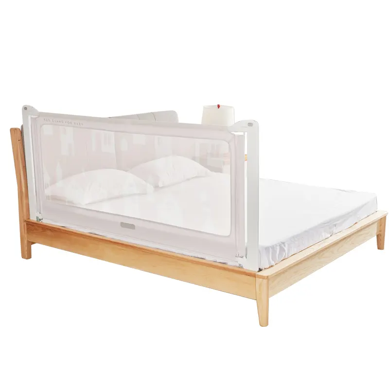 Protect Baby White Small Mesh Alumin Alloy Safety Bed Sleep Rail