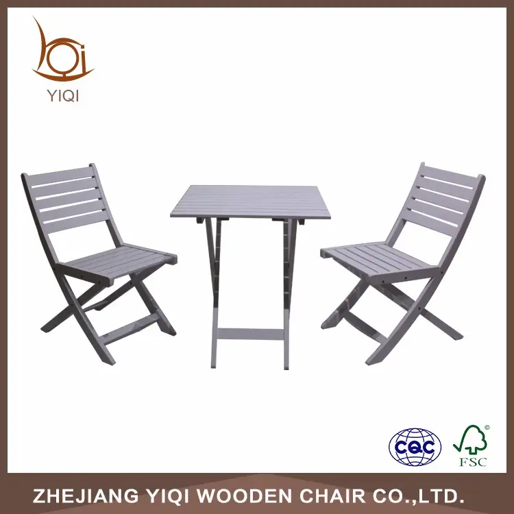 Outdoor Garden Wooden Folding Chair Set