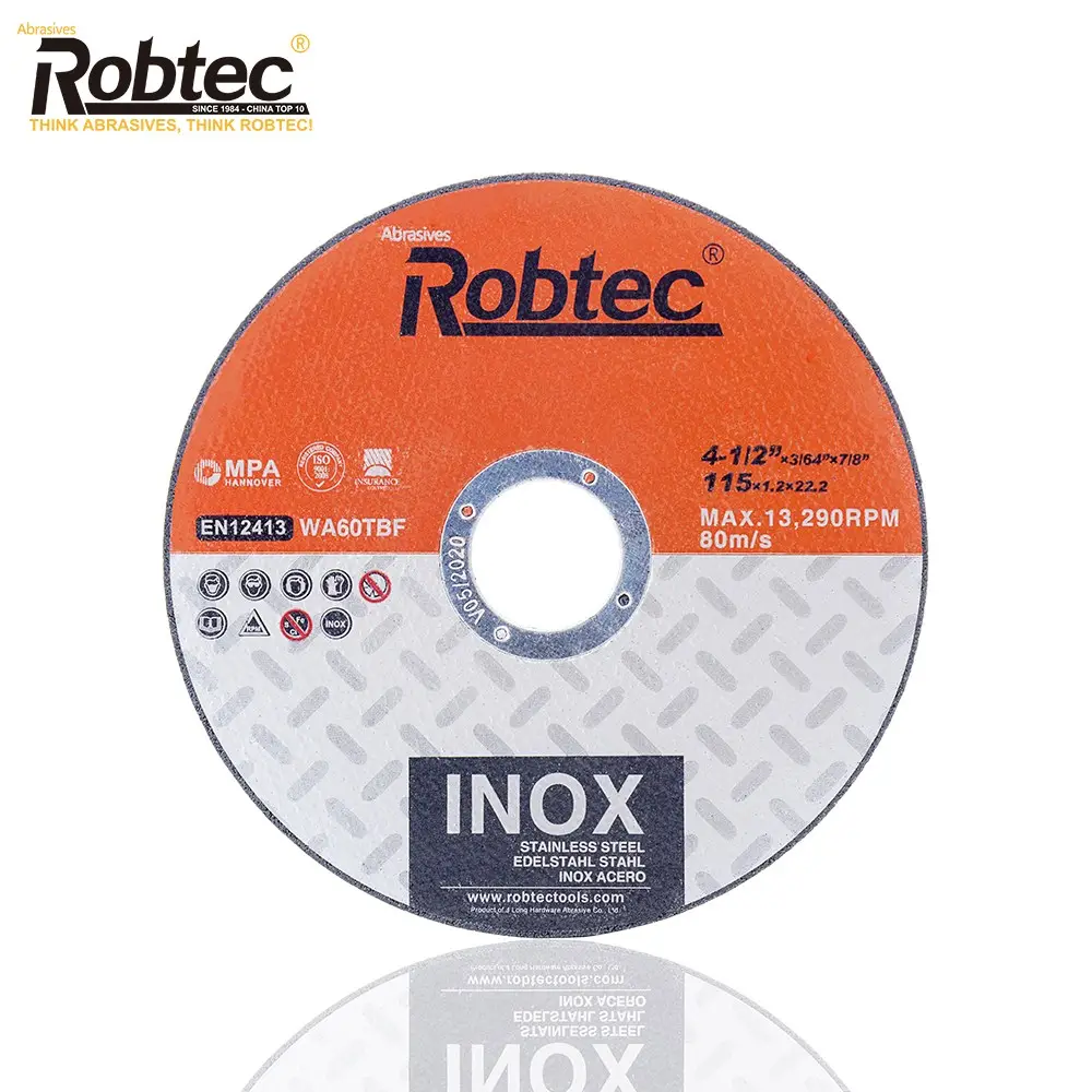 ROBTEC мм 5 дюймов шлифовальный режущий диск 22,2*1,0*115 мм стандартные режущие колеса для Inox