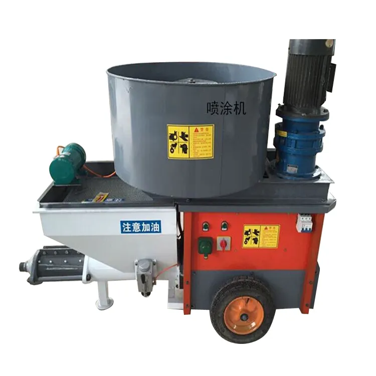 High flow rate construction mortar mixing spraying plastering machine