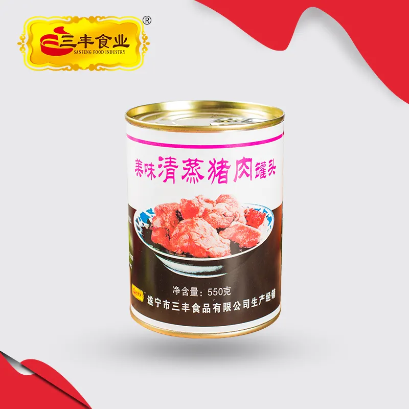 Canned steamed pork 550g per