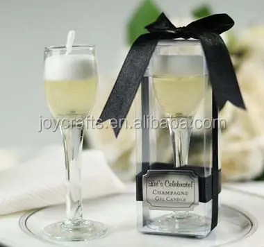 Wedding Return Gifts Champagne Flute Gel Candle