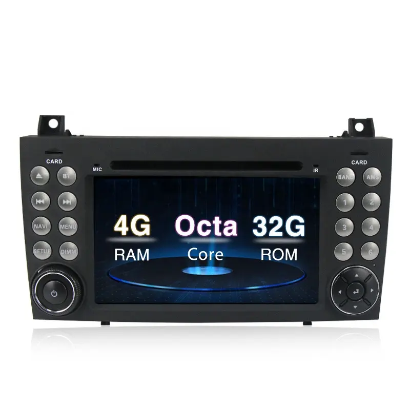 MEKEDE 4 Гб + 32 ГБ PX5 7 "2din Android 8,0 Восьмиядерный автомобильный CD DVD видеоплеер для Benz SLK R171 W171 SLK200 WIFI радиатор/fakra GPS