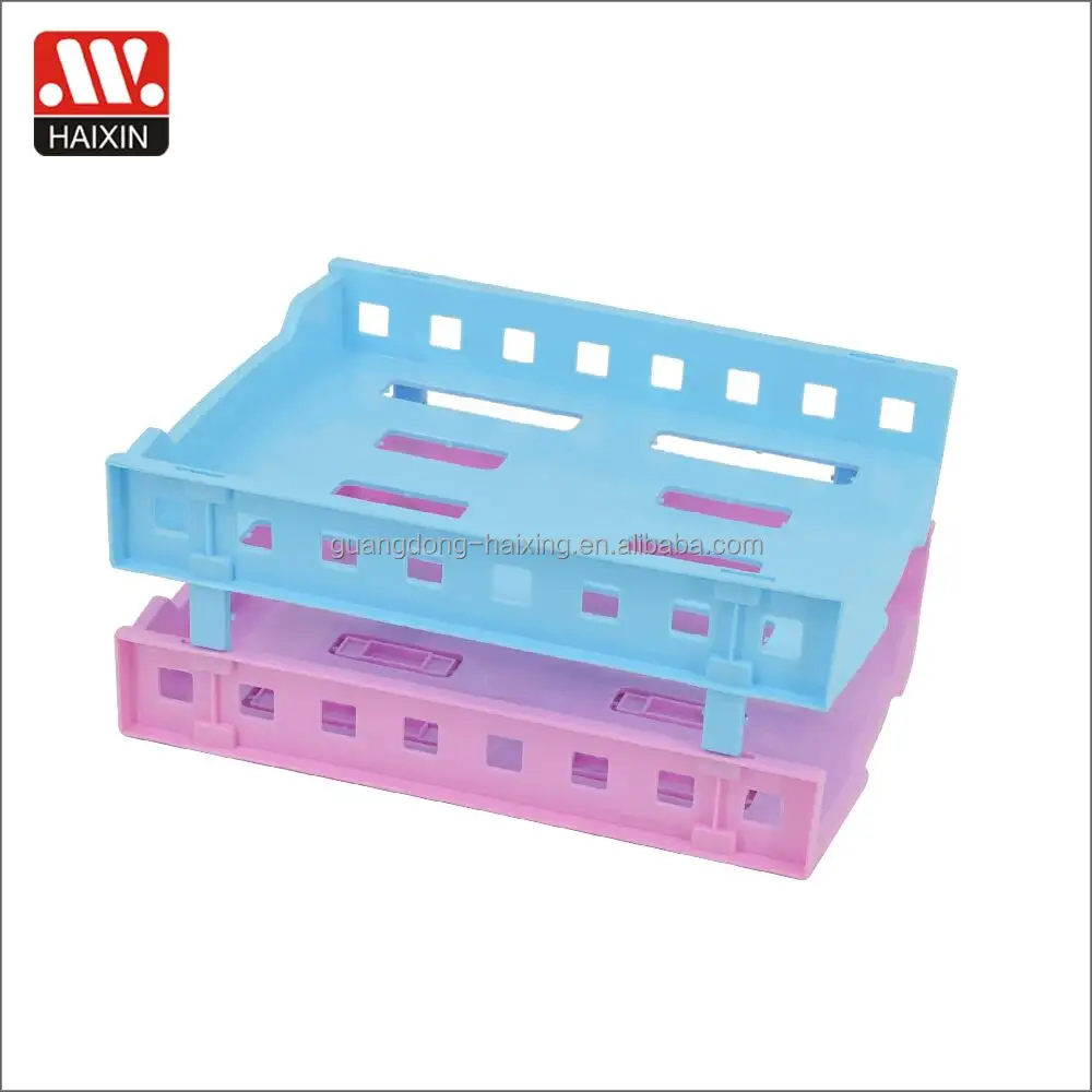 Magazine File Holder PP Plastic Desktop File Holder Stackable Office Document Holder Room Saving Magazine Rack