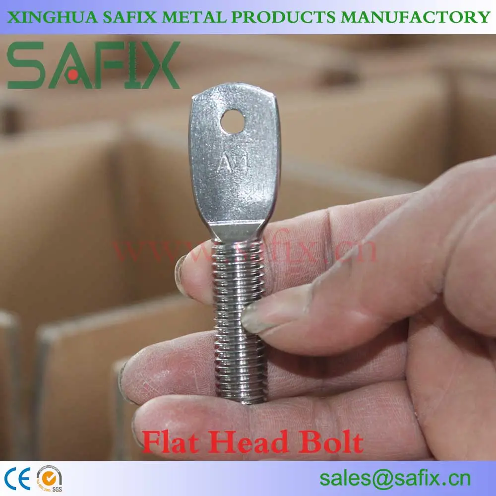 SS304 SS316 Stainless Steel Flat Head Bolt/Extension Arm/Spade Bolt/adjustable arm bolt In stock