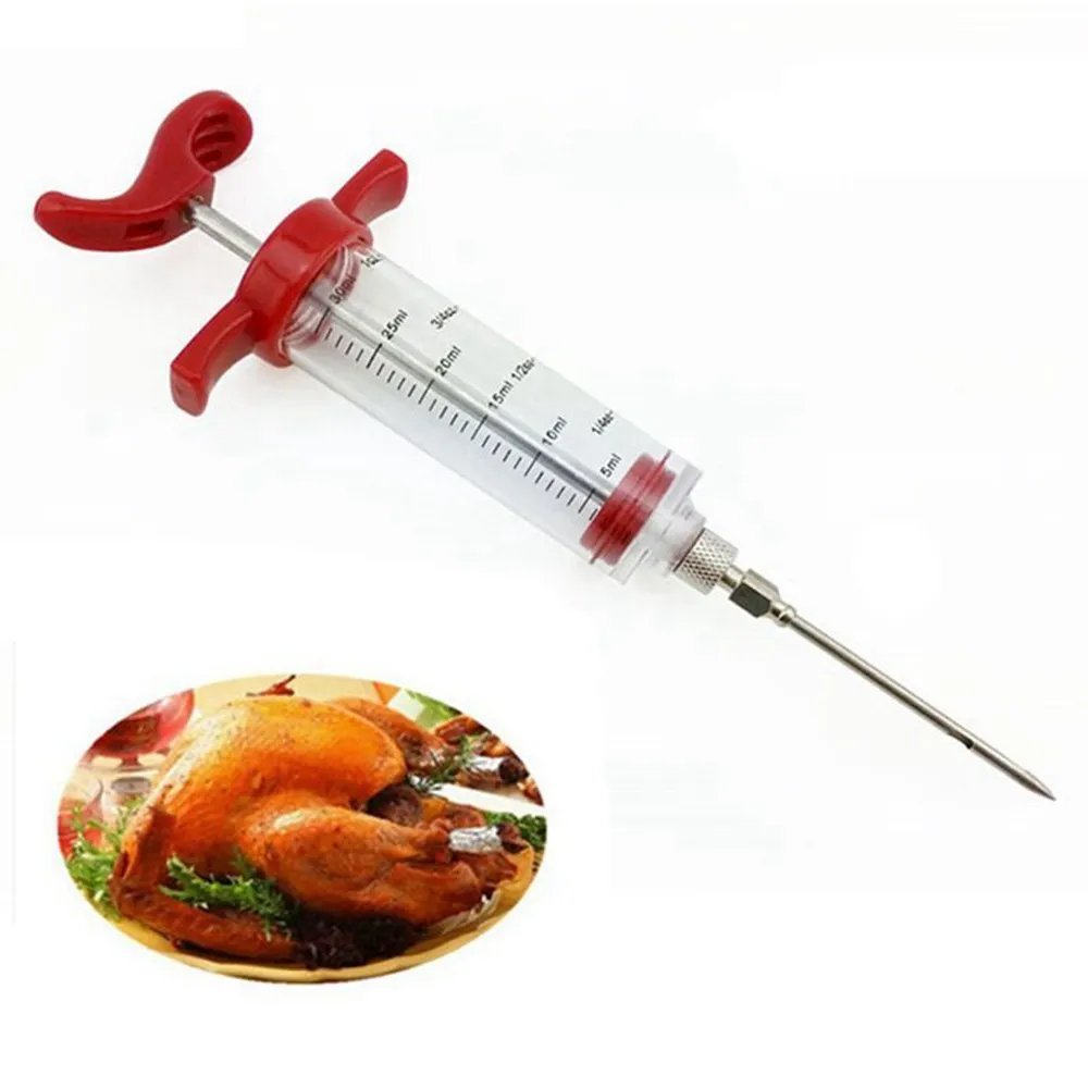 Sweettreats BBQ Tool Cook Meat Marinade Injector Flavor Syringe For Poultry Turkey Chicken Grill Cooking