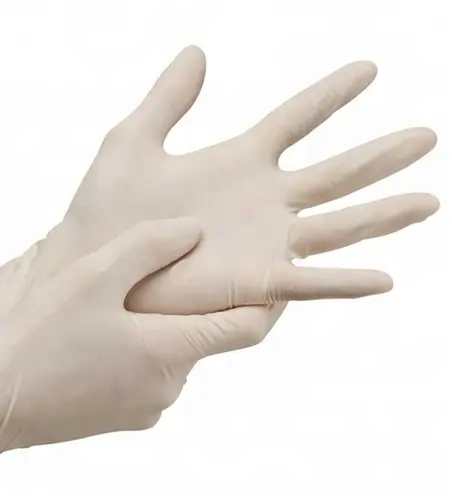 Malaysia factory latex powdered non sterile examination gloves medical latex gloves wholesale