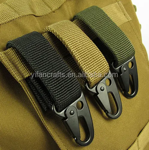 Тактический Molle на ремне с карабином keyhook ребристая Скоба ремень клип рюкзак