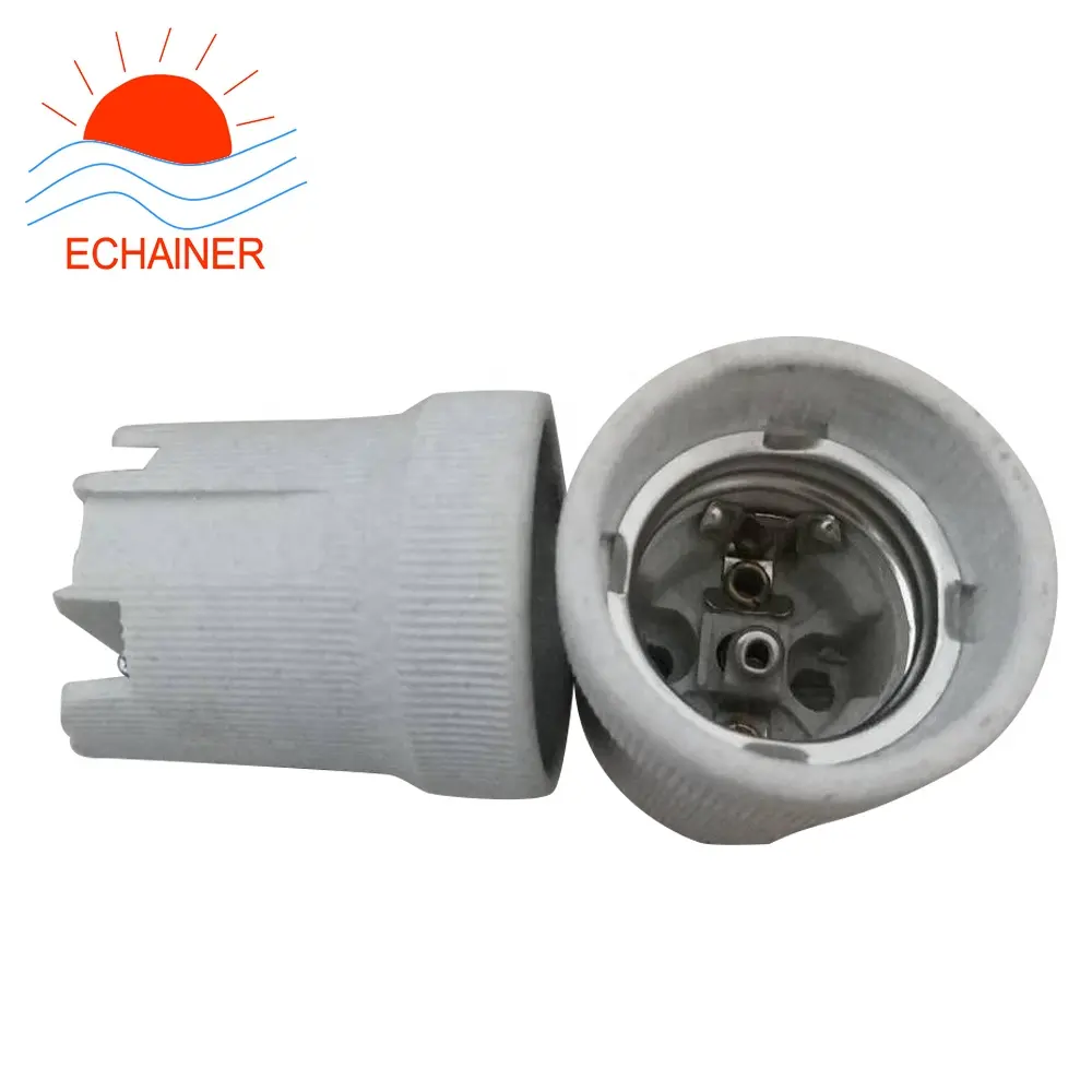 high quality F519 E27 ceramic screw lamp holder base led bulb socket lamp socket base