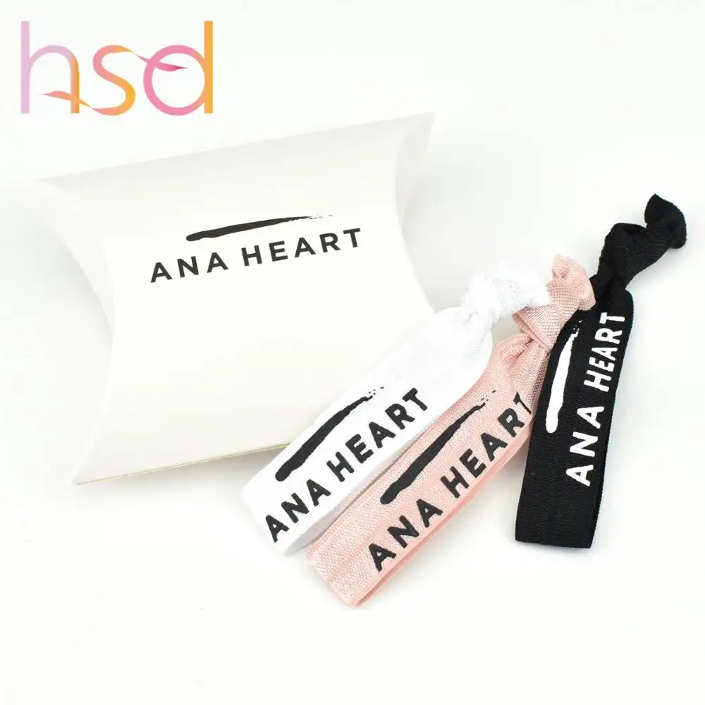 Custom logo hair tie pack with box for marketing