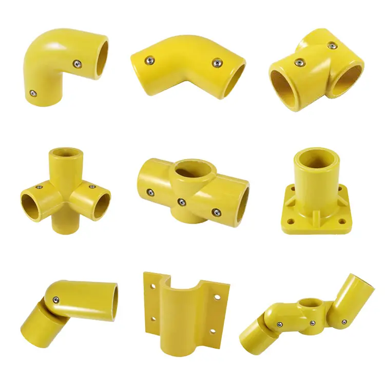 elbow/tee/cross tee bridge stair railing support bracket frp handrail fittings