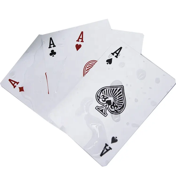 Пользовательские коробки спереди и сзади печать логотипа водонепроницаемый ПВХ покер игральные карты пластиковые сделано Саудовская Аравия сублимационные игральные карты