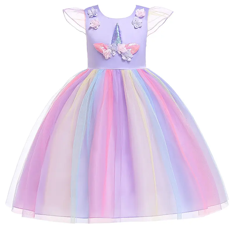 Girl Unicorn Dress Christmas Dress Princess Dress