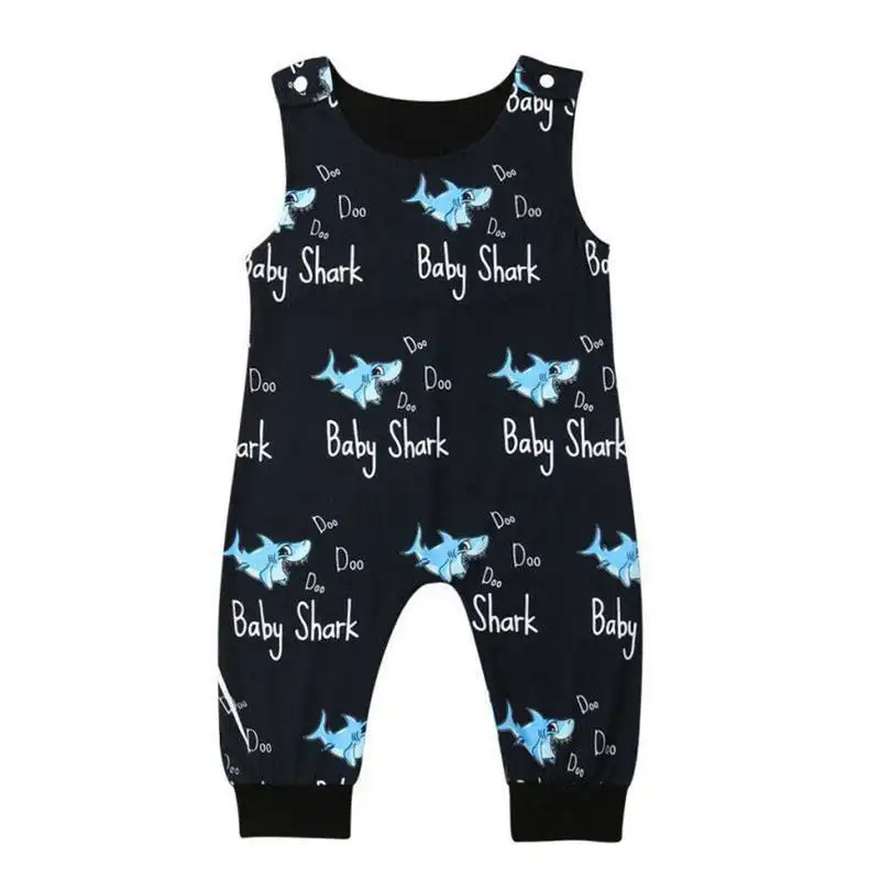Q107075 Baby Summer Clothing Newborn Infant Kids Baby Boys Girls Romper Sleeveless animal Letter Print Jumpsuits Clothes 0-24M