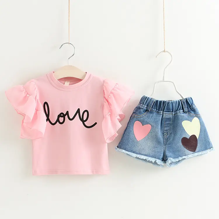 China Wholesale Market Korean Kids Wear Summer Teen Girl Clothing Set