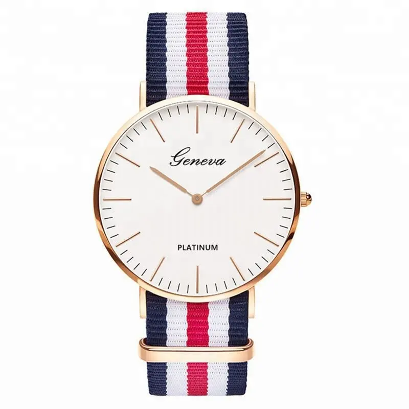 Nylon Strap Geneva Alloy Material Watches