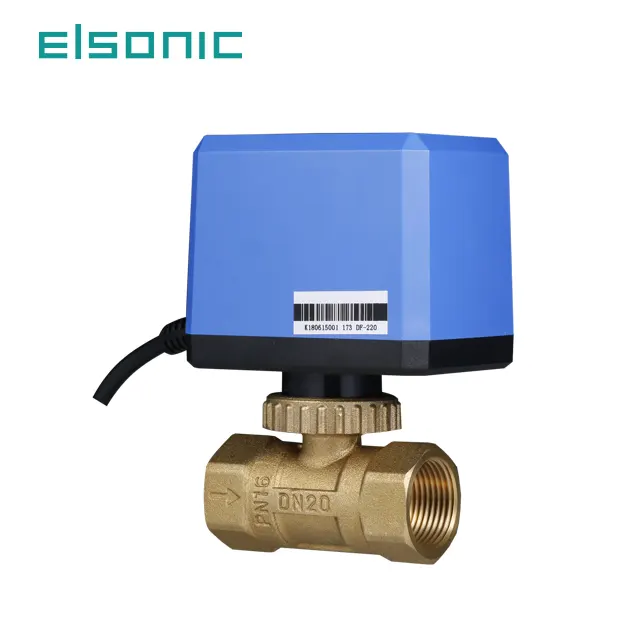 fan coil electric actuated spring return actuator 1.6 mpa brass3 way motorized ball valve