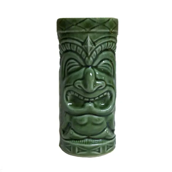 Green Vintage Ceramic Tiki Hawaiian Mug