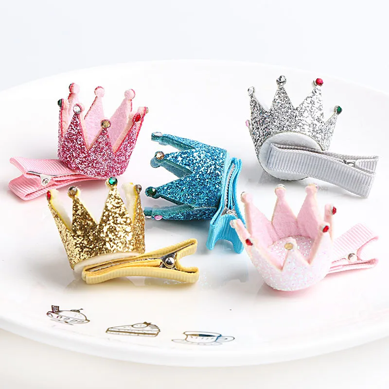 Toddler Crown Hair Clips Baby Girls Tiara Crown Hair Accessories Wholesale Kids Girl Princess Hair Bows