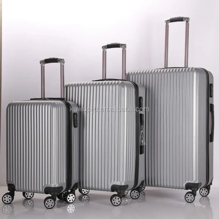 Чемодан Swiss Case 4 Wheel Spinner 3 шт. ABS для багажа серебристый твердый чемодан
