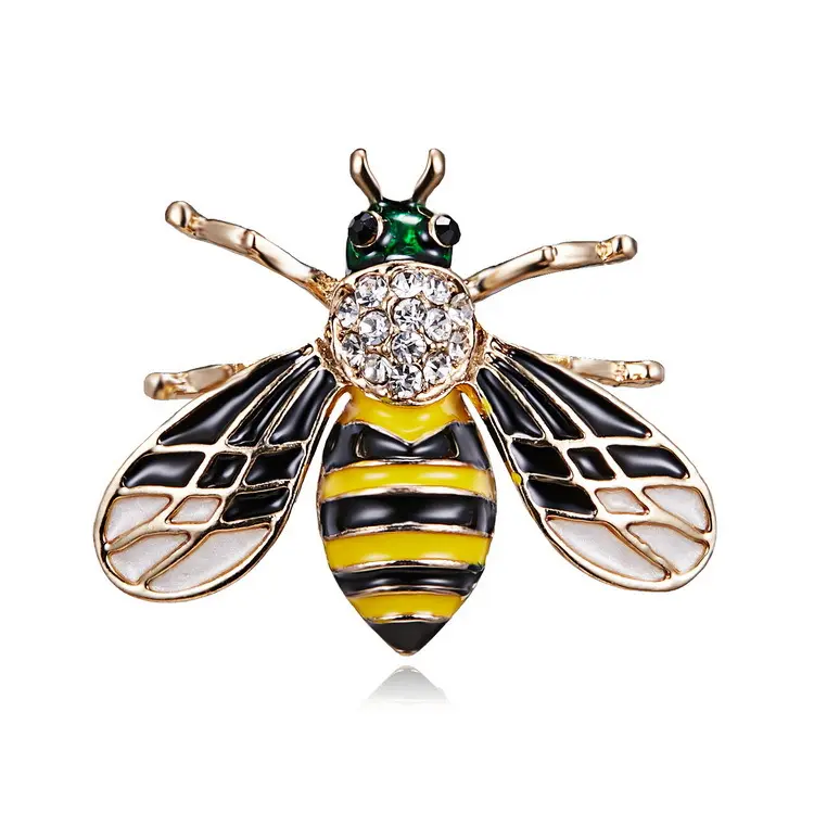 Изысканная брошь в виде насекомого, ювелирные изделия, Броши из эмалированного сплава в виде пчелы