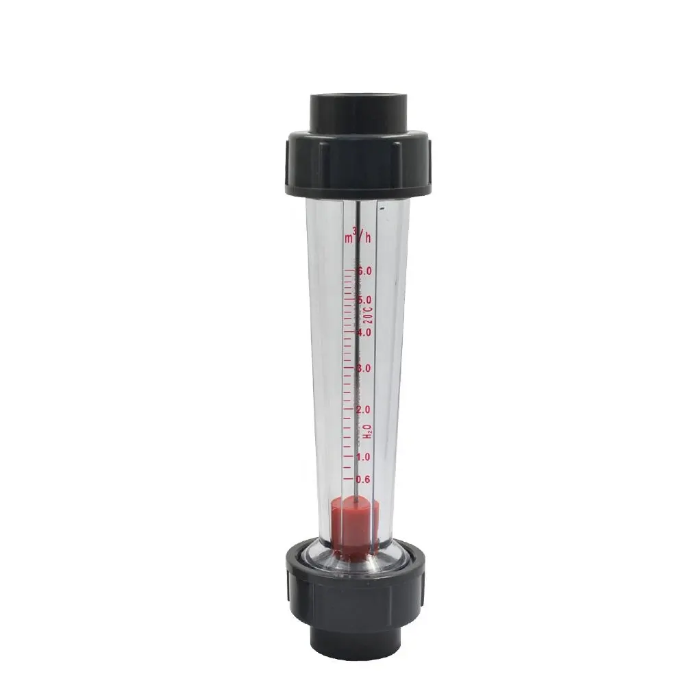 Easy view plastic tube variable area water flowmeter